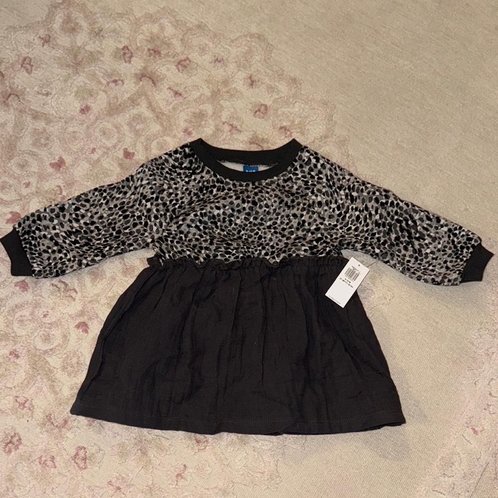 Old Navy | Long Sleeve Leopard Print Dress for Baby Girl